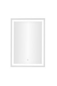 Lustro łazienkowe LED ścienne 50x70 cm 3 barwy włącznik dotykowy ModernHome