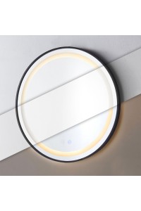 Lustro łazienkowe LED okrągłe ścienne 80 cm 3 barwy anti-fog włącznik dotykowy ModernHome
