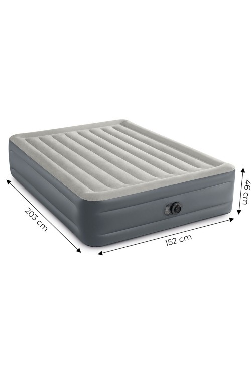 Duży dmuchany materac 203x152 cm z wbudowaną pompką INTEX 64126ND