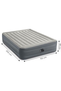 Duży dmuchany materac 203x152 cm z wbudowaną pompką INTEX 64126ND