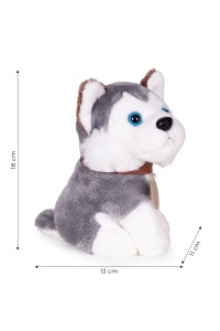 Pluszowy piesek w torebce husky maskotka dla dziecka + szczotka do pielęgnacji