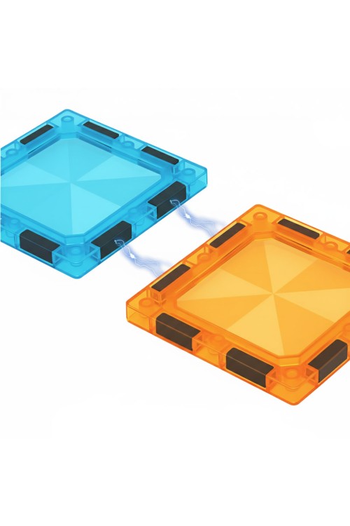 Klocki magnetyczne tor kulkowy LED klocki konstrukcyjne kulodrom 105 elementów