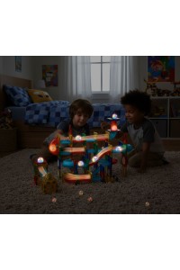 Klocki magnetyczne tor kulkowy LED klocki konstrukcyjne kulodrom 105 elementów