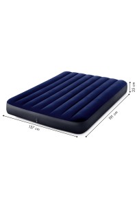 Materac dmuchany dwuosobowy welurowy 191x137 cm INTEX 64758