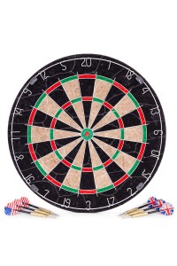 Tarcza do darta gry w rzutki lotki tablica sizalowa 46 cm zestaw 6 rzutek
