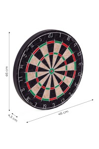 Tarcza do darta gry w rzutki lotki tablica sizalowa 46 cm zestaw 6 rzutek