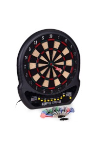Elektroniczna tarcza do darta gry w rzutki lotki tablica LCD 48 cm 27 gier zestaw 12 rzutek