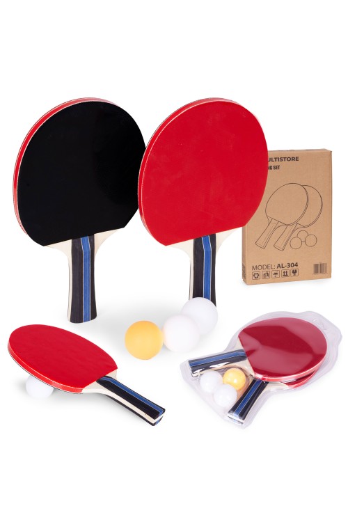 Zestaw do tenisa stołowego 2 paletki do ping-ponga 3 piłeczki