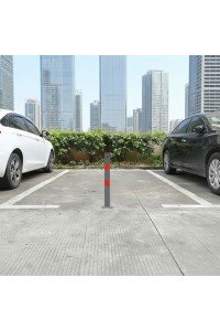 Blokada parkingowa składana słupek 60 cm na klucz z odblaskowymi pasami