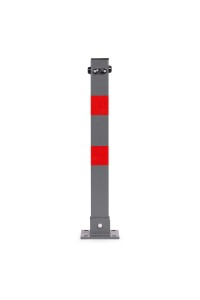 Blokada parkingowa składana słupek 60 cm na klucz z odblaskowymi pasami