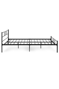 Łóżko metalowe 140x200 cm ze stelażem czarna rama ModernHome