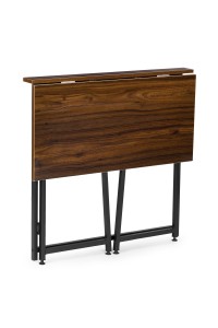 Biurko komputerowe składane 80x45 cm stolik pod laptopa loft ciemny orzech ModernHome