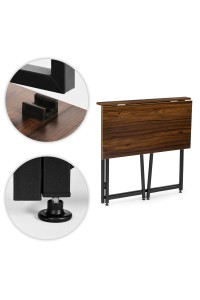 Biurko komputerowe składane 80x45 cm stolik pod laptopa loft ciemny orzech ModernHome
