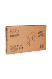 Biurko komputerowe składane 80x45 cm stolik pod laptopa loft ciemny orzech ModernHome