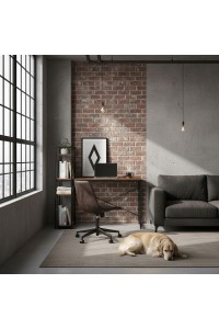 Biurko komputerowe szkolne 120x60 cm regał z 3 półkami postarzany orzech loft ModernHome