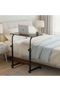 Mobilny stolik pod laptopa biurko dostawiane do fotela kanapy ciemny orzech ModernHome