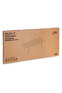 Stół ogrodowy rozkładany 180-240 cm do 12 os. stal HDPE czarny MultiGarden