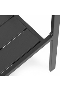 Zestaw 2 krzeseł ogrodowych na taras balkon stal HDPE szare MultiGarden