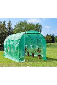 Szklarnia tunel ogrodowy foliowy 4x2x2 m 8 m² metalowy stelaż folia UV 2 wejścia