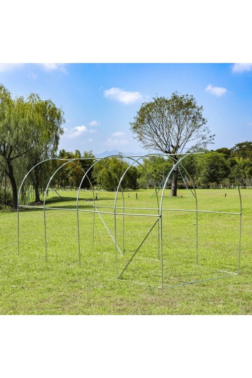 Szklarnia tunel ogrodowy foliowy 4x2x2 m 8 m² metalowy stelaż folia UV 2 wejścia