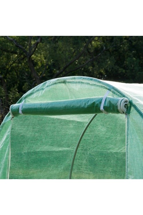 Szklarnia tunel ogrodowy foliowy 4x2x2 m 8 m² metalowy stelaż folia UV 2 wejścia