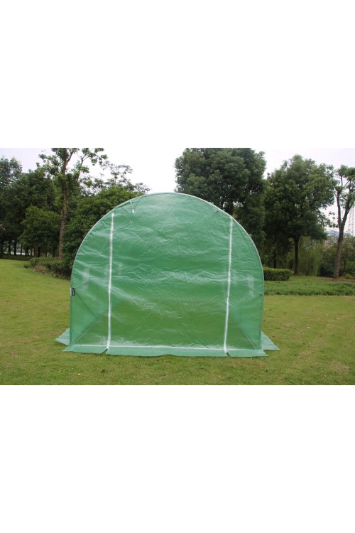 Szklarnia tunel ogrodowy foliowy 4x2,5x2 m 10 m² metalowy stelaż folia UV