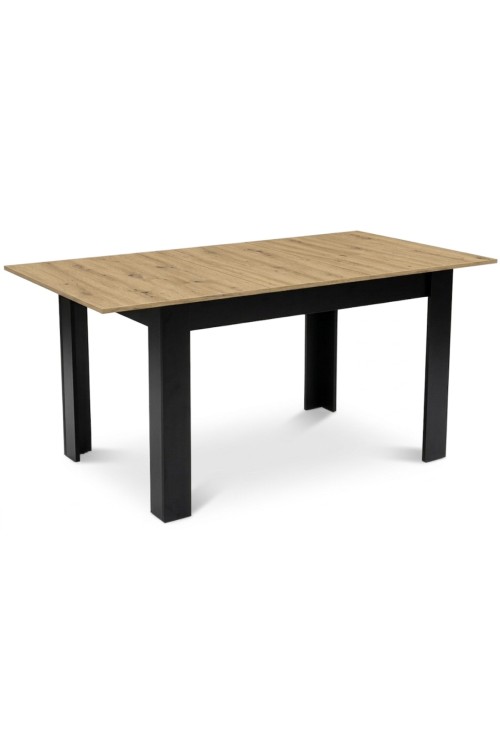 Stół rozkładany prostokątny 120-160x80 cm do kuchni jadalni dla 4-6 osób dąb artisan