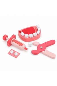 Drewniany zestaw małego lekarza torba medyczna dla dzieci 26 elementów ECOTOYS