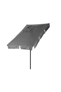 Prostokątny duży parasol ogrodowy skośny łamany z korbą szary 200x130 cm MultiGarden