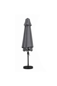 Prostokątny duży parasol ogrodowy skośny łamany z korbą szary 200x130 cm MultiGarden