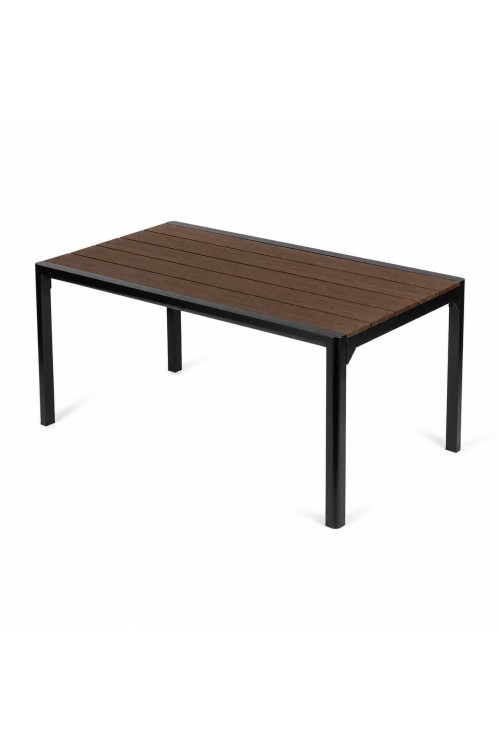 Duży stół ogrodowy 8-osobowy 180x90 cm na taras ogród brązowy blat MultiGarden