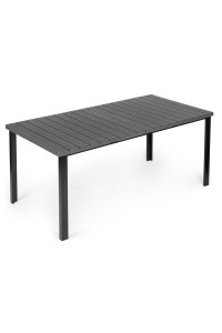 Duży stół ogrodowy 8-osobowy 180x90 cm na taras ogród szary blat MultiGarden