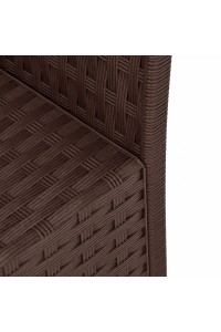 Sofa ogrodowa dwuosobowa z poduszką ławka na balkon taras ogród brązowa MultiGarden