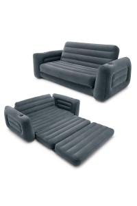 Sofa dmuchana rozkładana duże łóżko materac 2w1 INTEX 66552