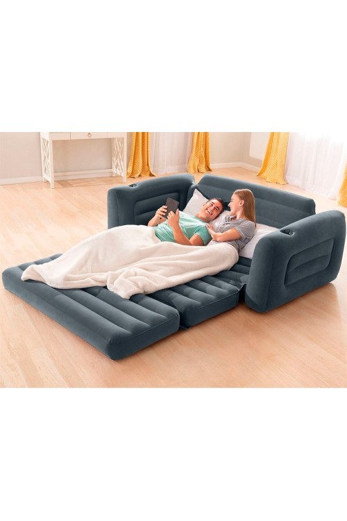 Sofa dmuchana rozkładana duże łóżko materac 2w1 INTEX 66552