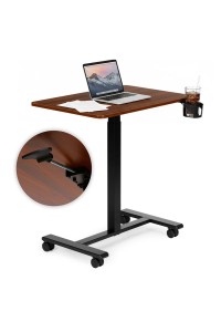Mobilne biurko 70x48 cm stolik pod laptopa regulacja wysokości 71,5-112 cm drewniany blat ModernHome