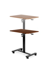 Mobilne biurko 70x48 cm stolik pod laptopa regulacja wysokości 71,5-112 cm drewniany blat ModernHome