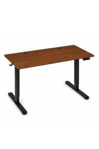 Biurko elektryczne 140x60 cm podnoszone regulacja wysokości 72-118 cm ciemny dąb ModernHome