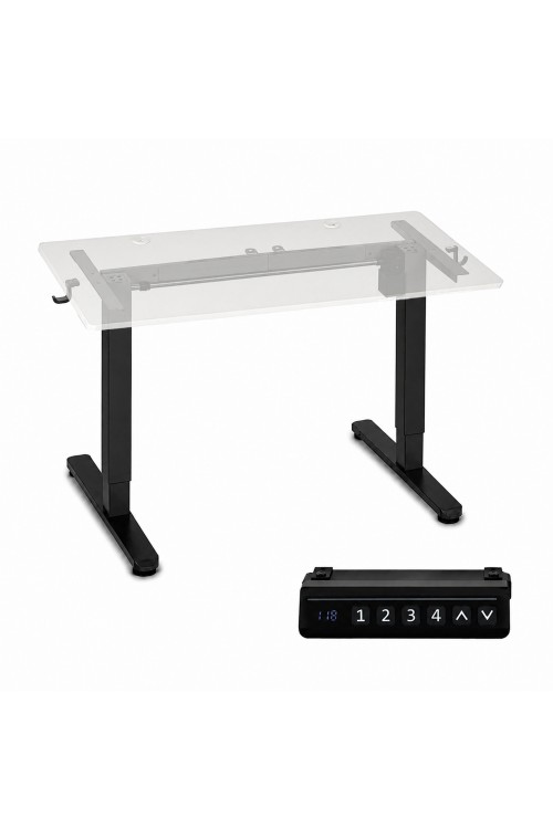Stelaż biurka elektryczny regulacja wysokości 72-118 cm blat do 160 cm czarny ModernHome