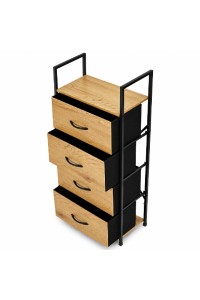 Szafka z 4 szufladami materiałowymi regał 40 cm organizer tekstylny loft ModernHome