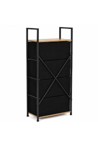 Szafka z 4 szufladami materiałowymi regał 40 cm organizer tekstylny loft ModernHome