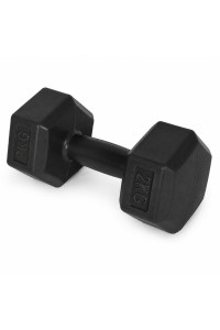 Hantle sześciokątne zestaw 2x2 kg ciężarki do ćwiczeń obciążniki fitness czarne MOVEPRO