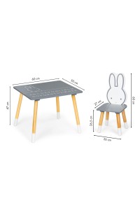 Stół stolik + 2 krzesła meble dla dzieci zestaw ECOTOYS