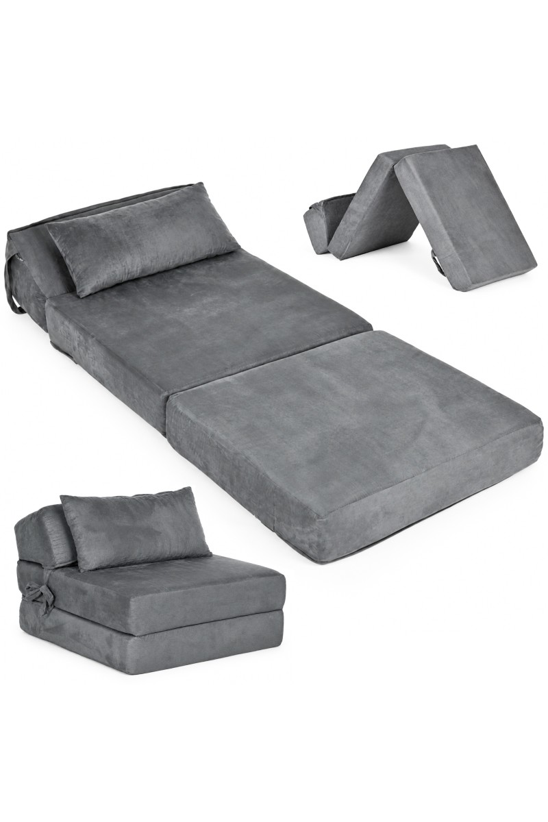 Sofa rozkładana 2w1 jednoosobowa piankowa z funkcją spania materac 190x70 cm ModernHome