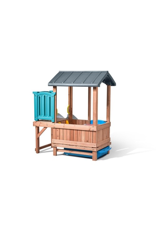 STEP2 Adventure  drewniany plac zabaw Domek Zjeżdżalnia