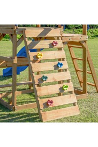 AXI Mitch play tower - Duży Plac Zabaw Drewniany Zjeżdżalnia Hustawki Ścianka Wspinaczkowa + Wieża