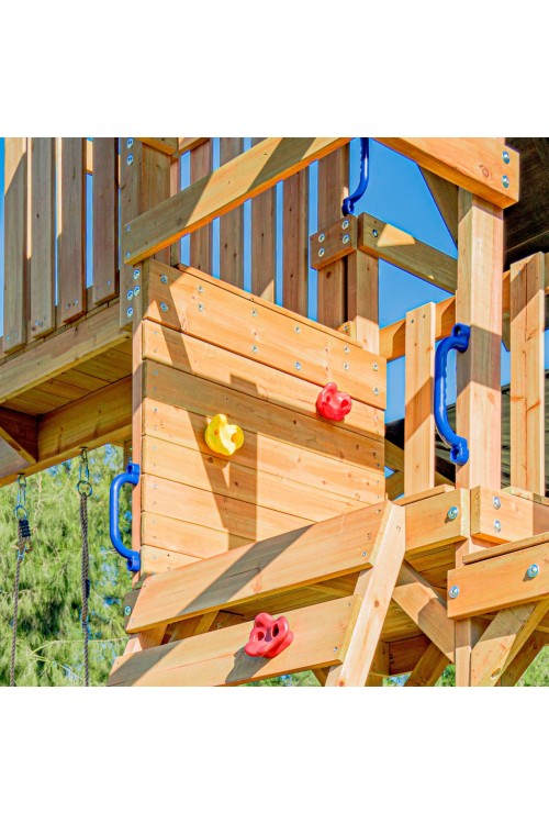 AXI Mitch play tower - Duży Plac Zabaw Drewniany Zjeżdżalnia Hustawki Ścianka Wspinaczkowa + Wieża