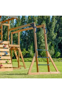 AXI Mitch play tower - Duży Plac Zabaw Drewniany Zjeżdżalnia Hustawki Ścianka Wspinaczkowa + Wieża