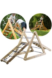 CLASSIC WORLD EDU Drewniany Plac Zabaw XL Zestaw Drabinka Montessori do Wspinaczki