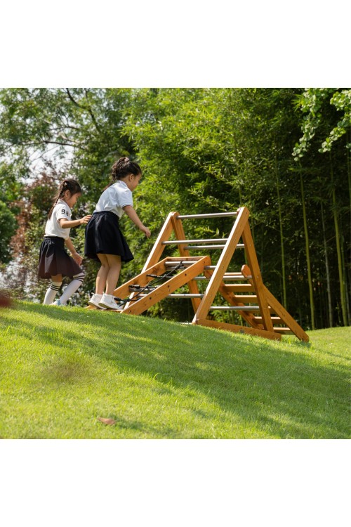 CLASSIC WORLD EDU Drewniany Plac Zabaw XL Zestaw Drabinka Montessori do Wspinaczki